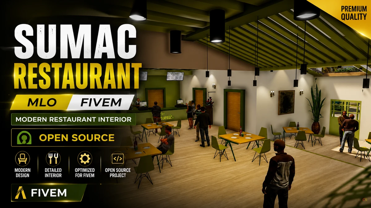 SUMAC Restaurant MLO FiveM | Modern Restaurant Interior | Open Source